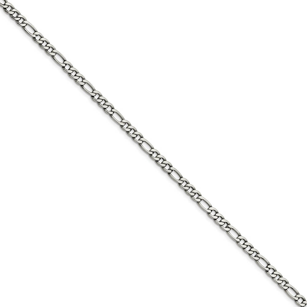 Men&#039;s 5.3mm Stainless Steel Figaro Chain Necklace