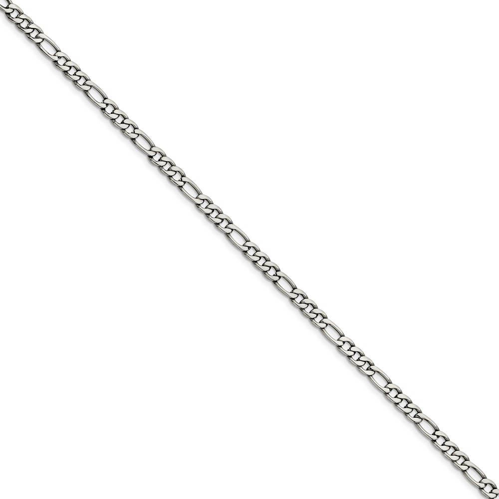 Men's 5.3mm Stainless Steel Figaro Chain Bracelet