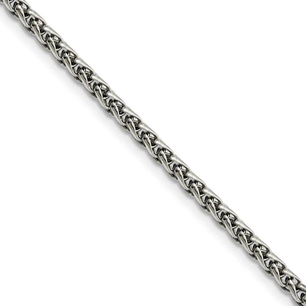 Men's 4mm Stainless Steel Wheat Chain Necklace