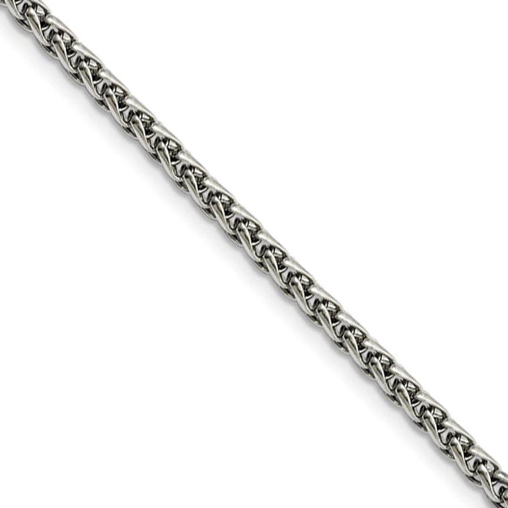 Men&#039;s 4mm Stainless Steel Wheat Chain Necklace