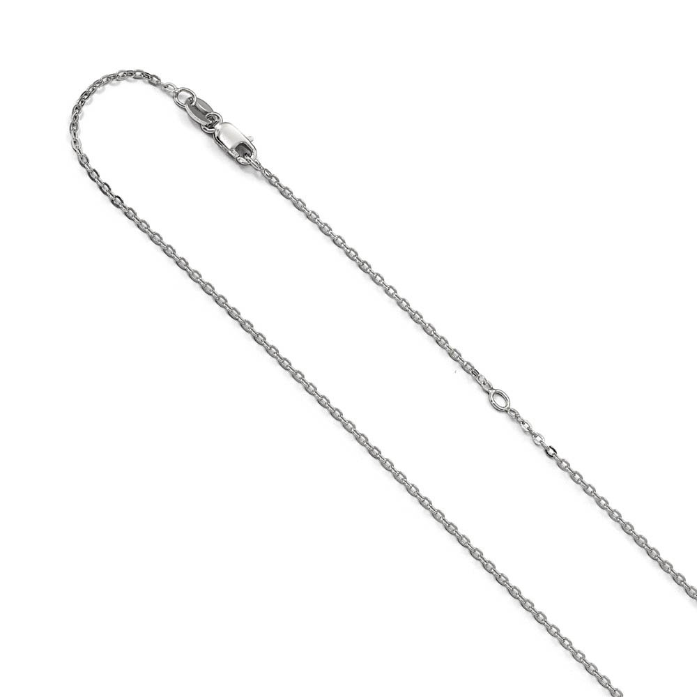 Sterling Silver 1mm Adjustable Cable Chain, 16 to Inches