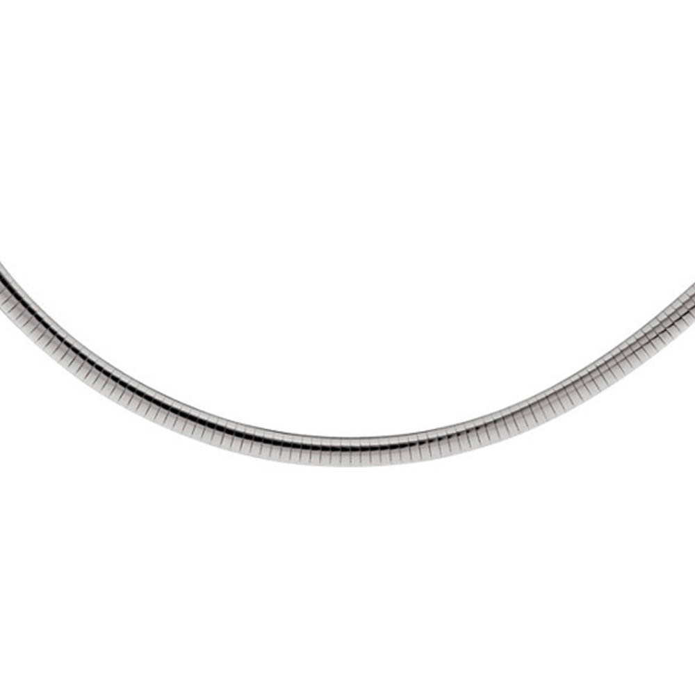 6mm Sterling Silver & 14k Yellow Gold Reversible Omega Chain Necklace
