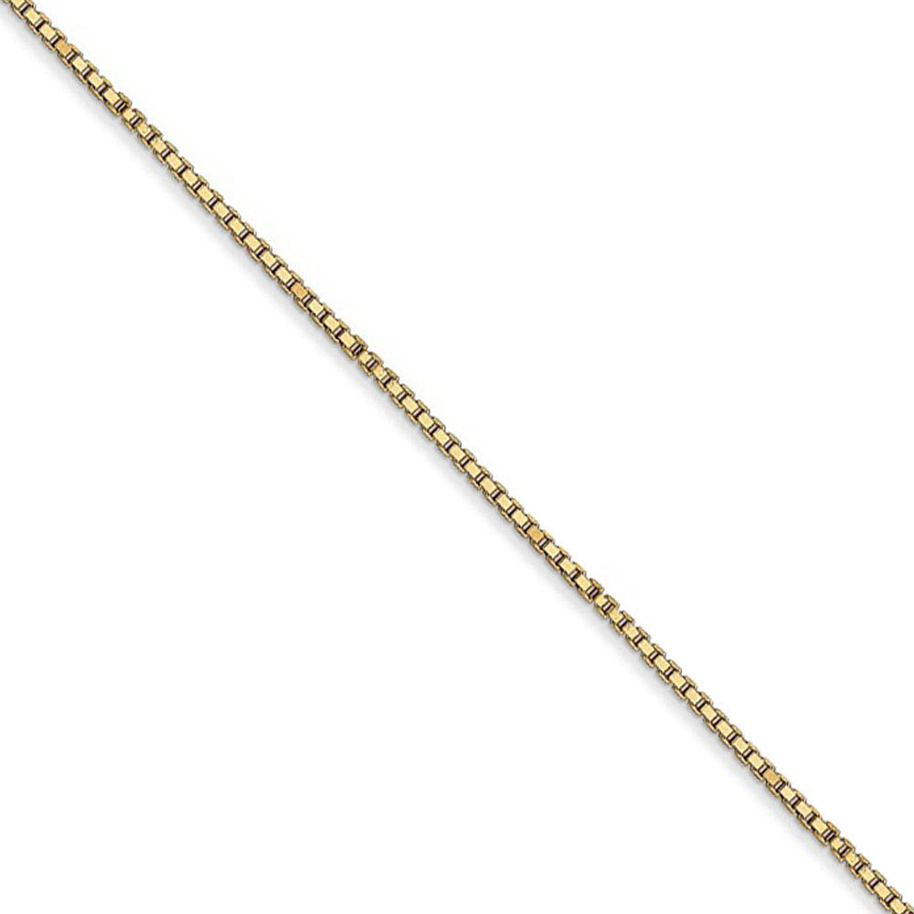 1mm 14k Yellow Gold Classic Box Chain Necklace