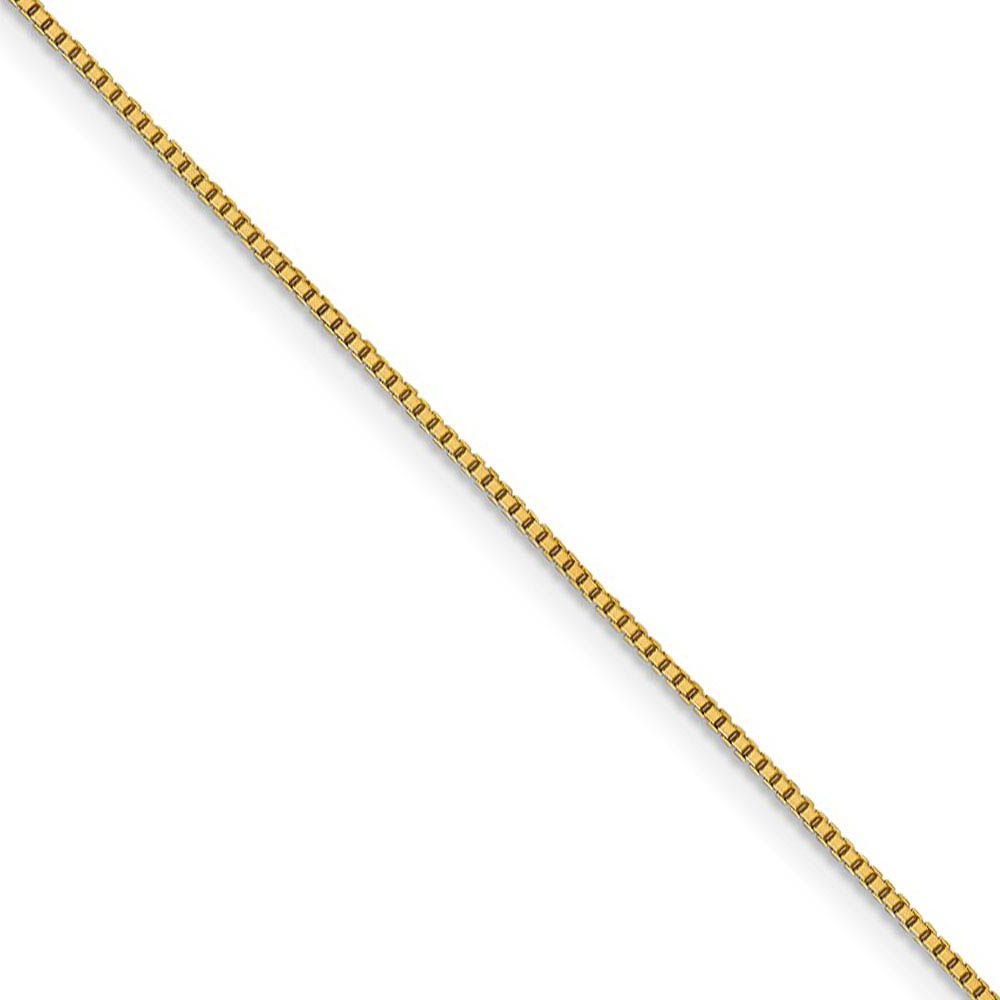 1mm 14k Yellow Gold Octagonal Box Chain Necklace