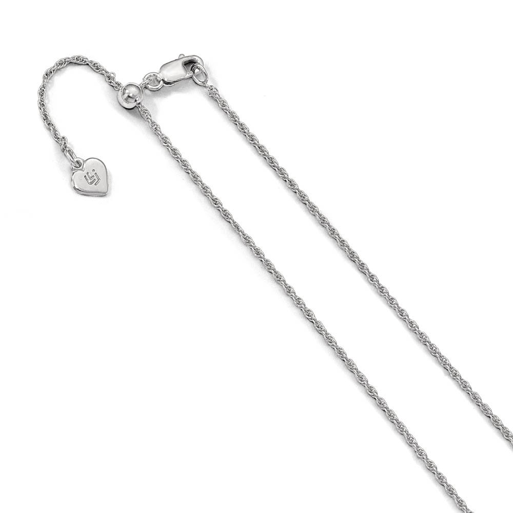 1.3mm Sterling Silver Adjustable Loose Rope Chain Necklace