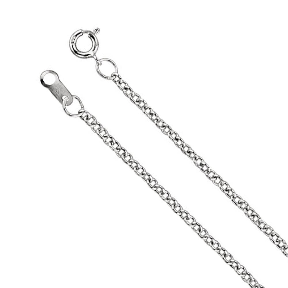 1.5mm Platinum Solid Cable Chain Necklace