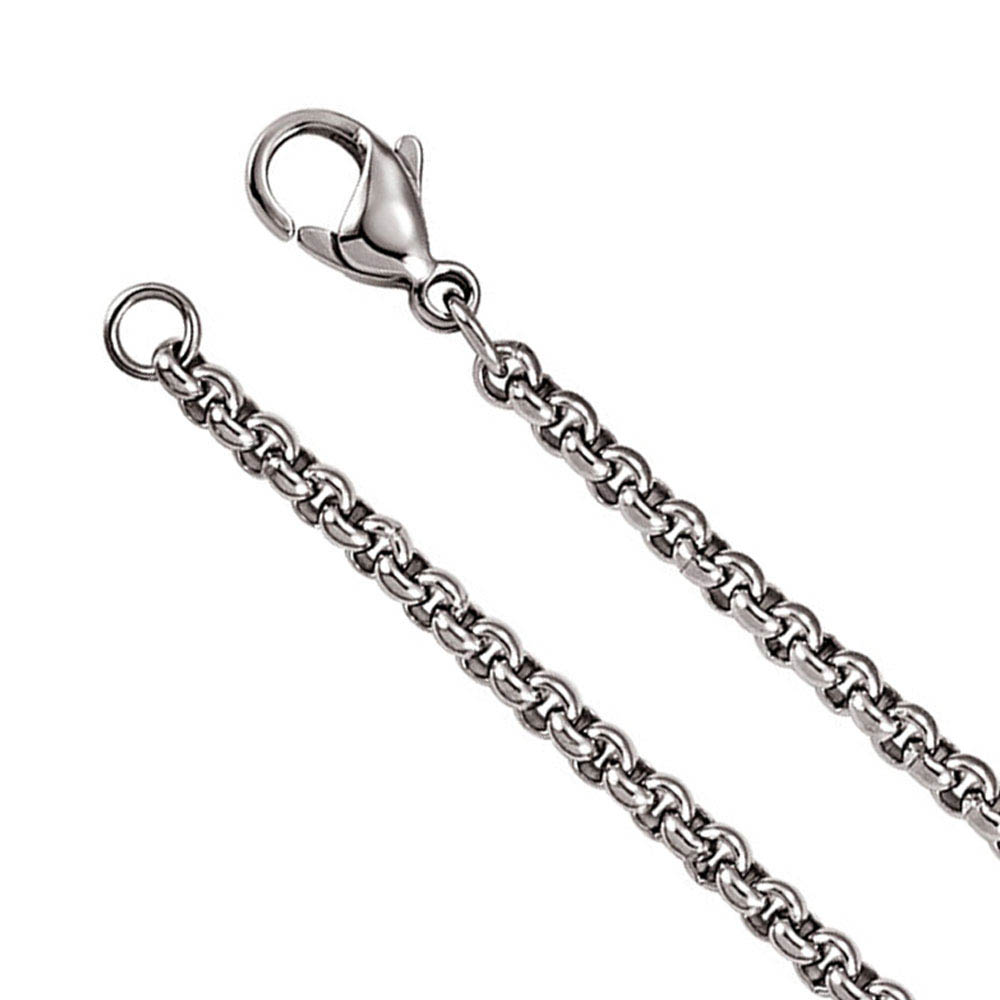 Men's 3mm Stainless Steel Rolo Chain Necklace