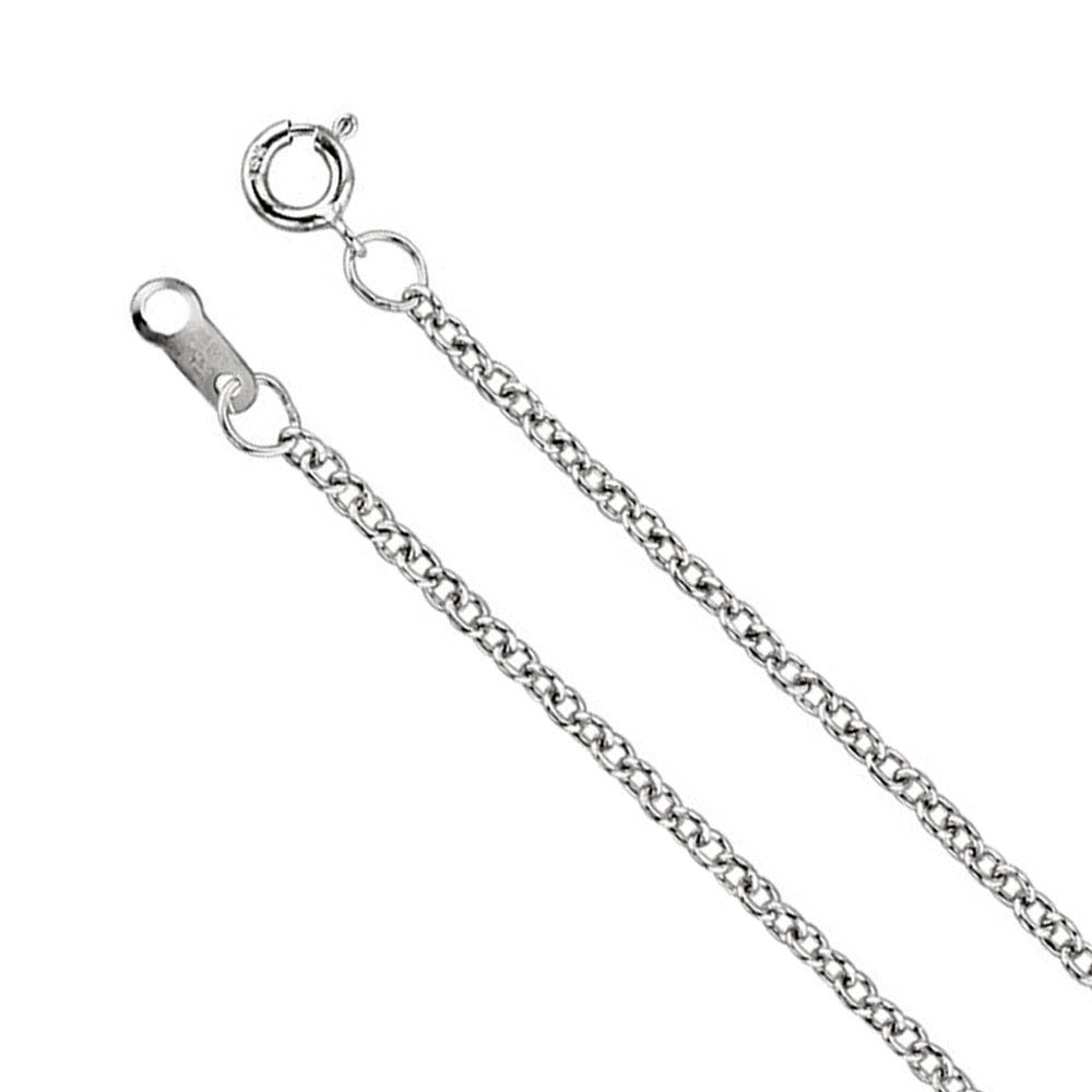 Sterling Silver 1.5mm Solid Cable Chain Necklace