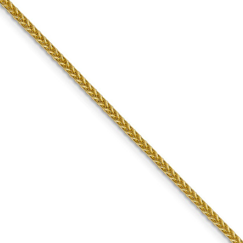 2mm 14k Yellow Gold Hollow Wheat Chain Necklace
