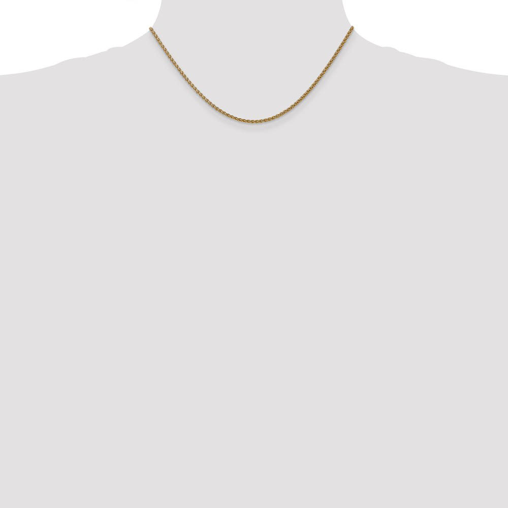 1.1mm 14k Yellow Gold Spiga Pendant Chain Necklace - Picture 9 of 52