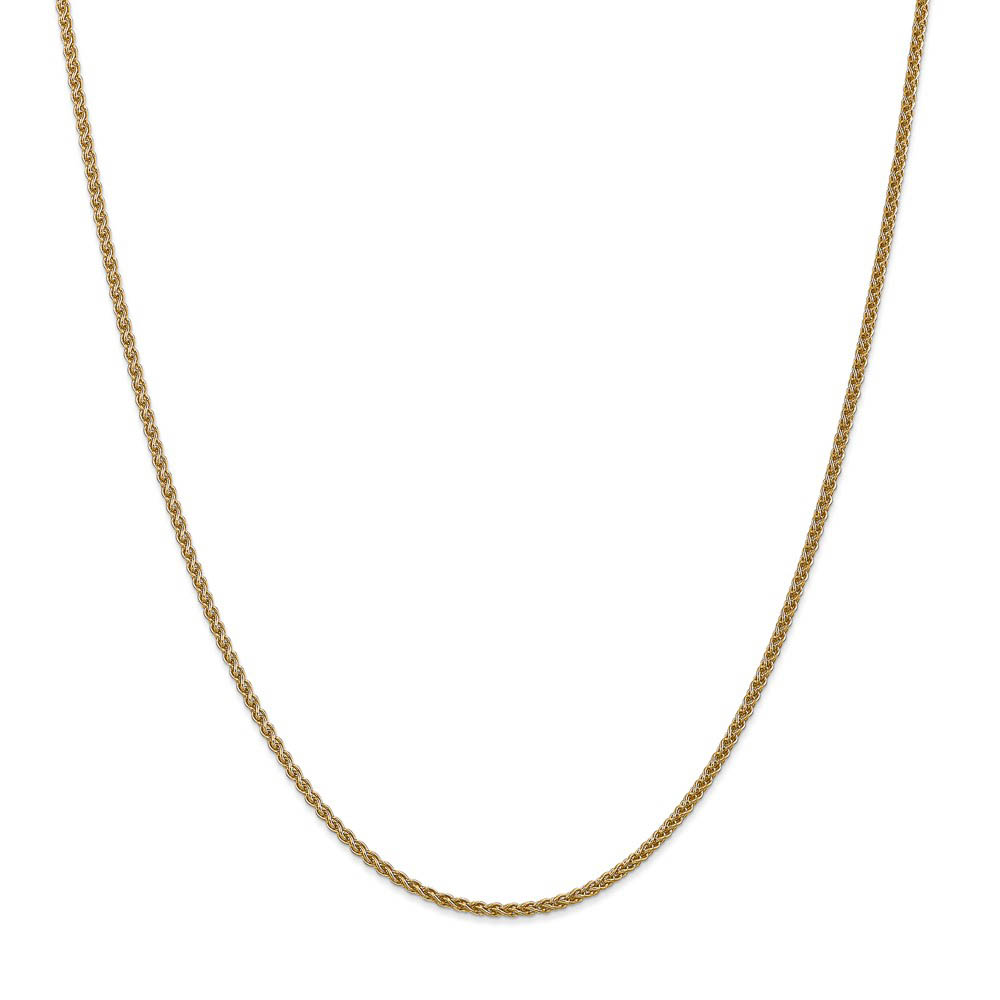 1.1mm 14k Yellow Gold Spiga Pendant Chain Necklace - Picture 19 of 52