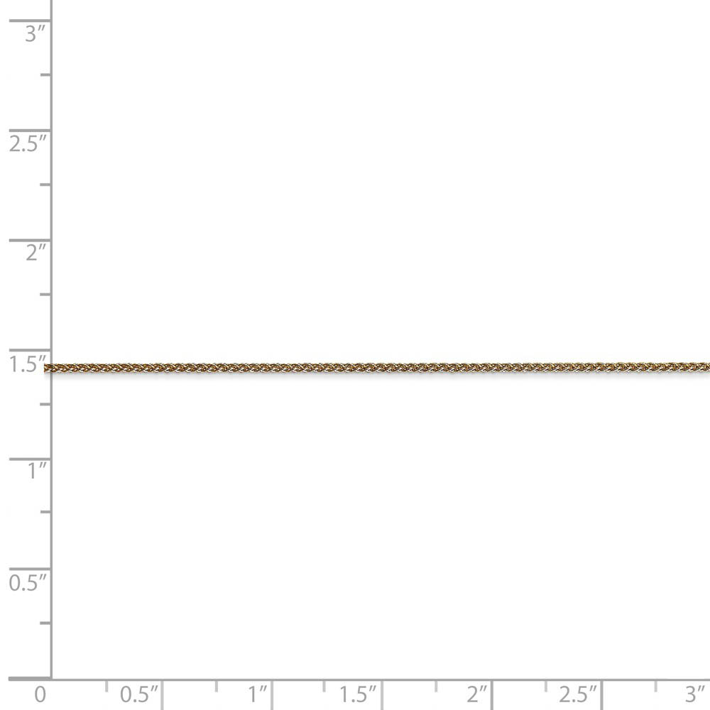1.1mm 14k Yellow Gold Spiga Pendant Chain Necklace - Picture 21 of 52