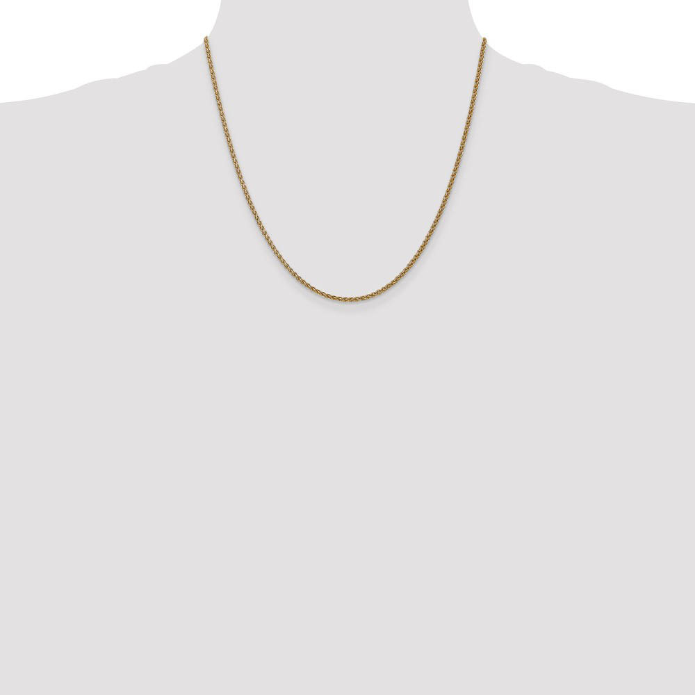 1.1mm 14k Yellow Gold Spiga Pendant Chain Necklace - Picture 27 of 52