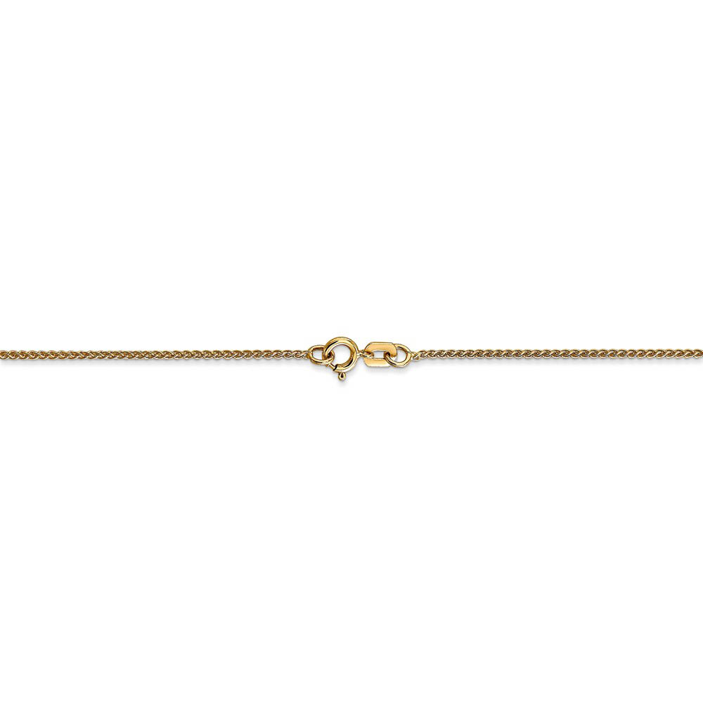 1.1mm 14k Yellow Gold Spiga Pendant Chain Necklace - Picture 29 of 52
