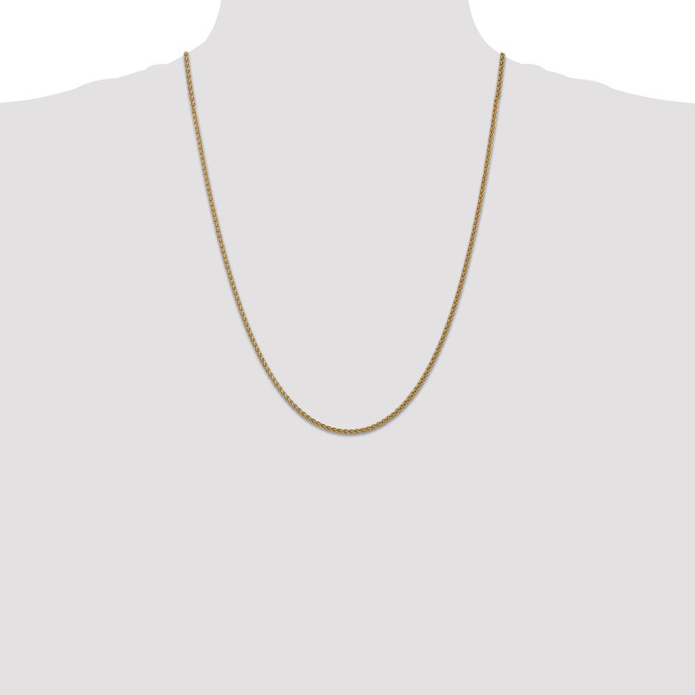 1.1mm 14k Yellow Gold Spiga Pendant Chain Necklace - Picture 36 of 52