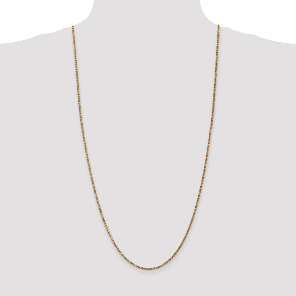1.1mm 14k Yellow Gold Spiga Pendant Chain Necklace - Picture 45 of 52