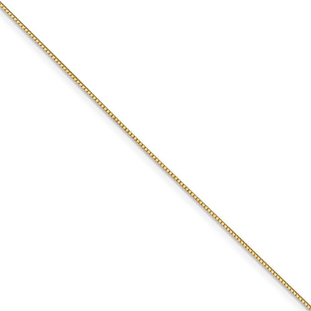 Child's 0.7mm 14k Yellow Gold Box Chain w/Spring Ring Necklace, 14 In.