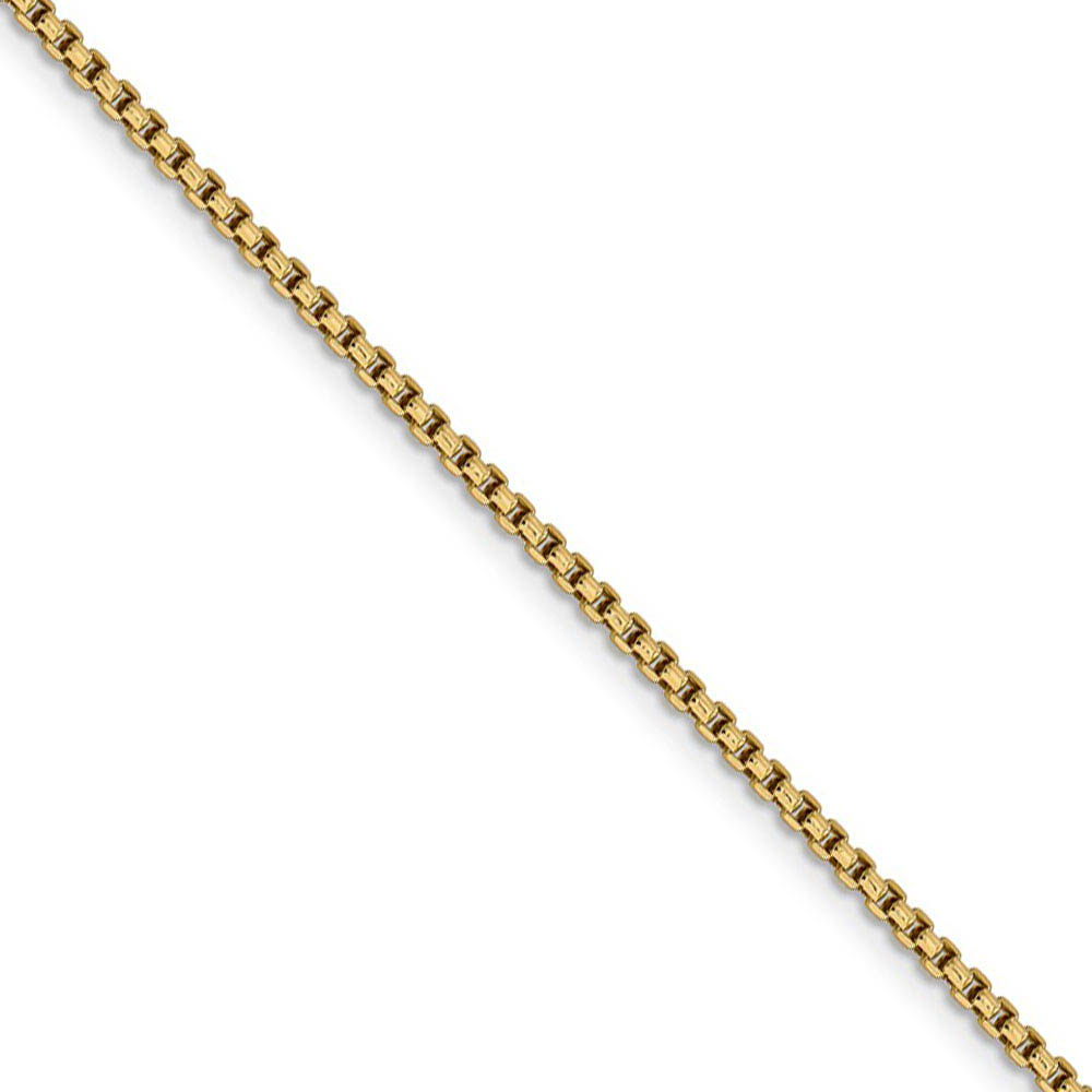 1.75mm 14k Yellow Gold Hollow Round Box Chain Necklace
