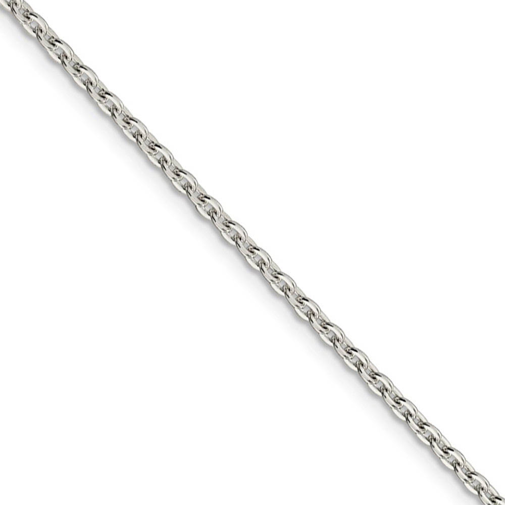 2mm Sterling Silver Flat Cable Chain Necklace