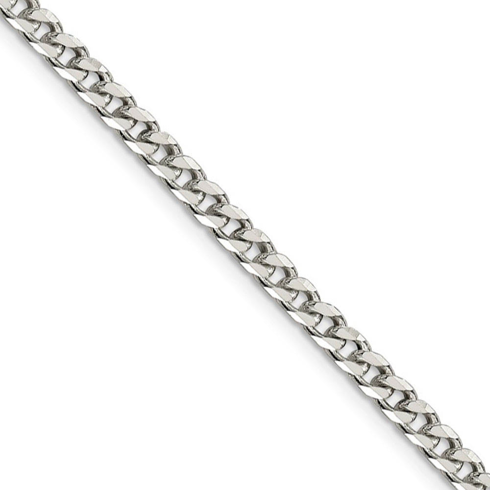 3.5mm Sterling Silver Solid Curb Chain Necklace