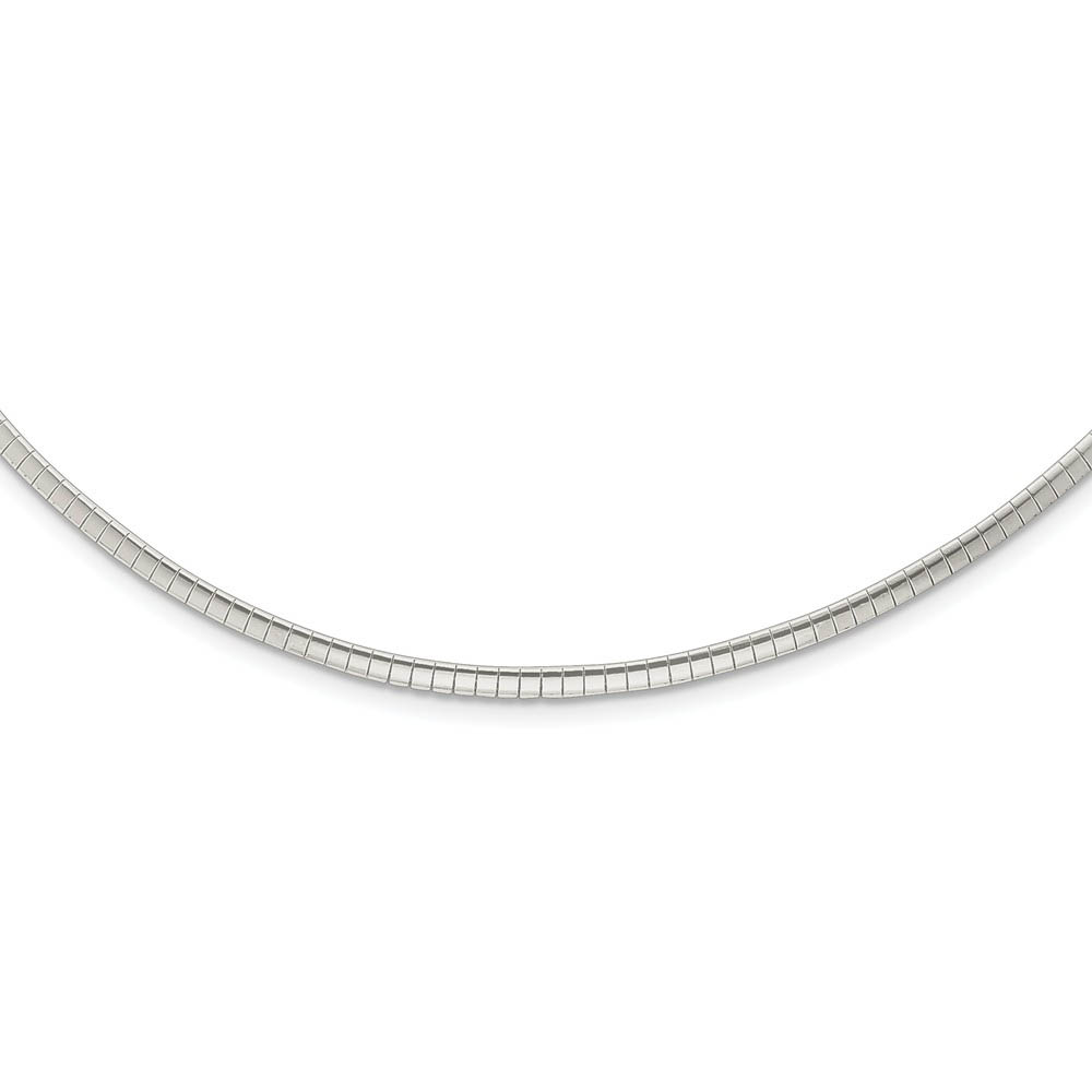 2mm Sterling Silver Adjustable Cubetto Chain Necklace, Inch