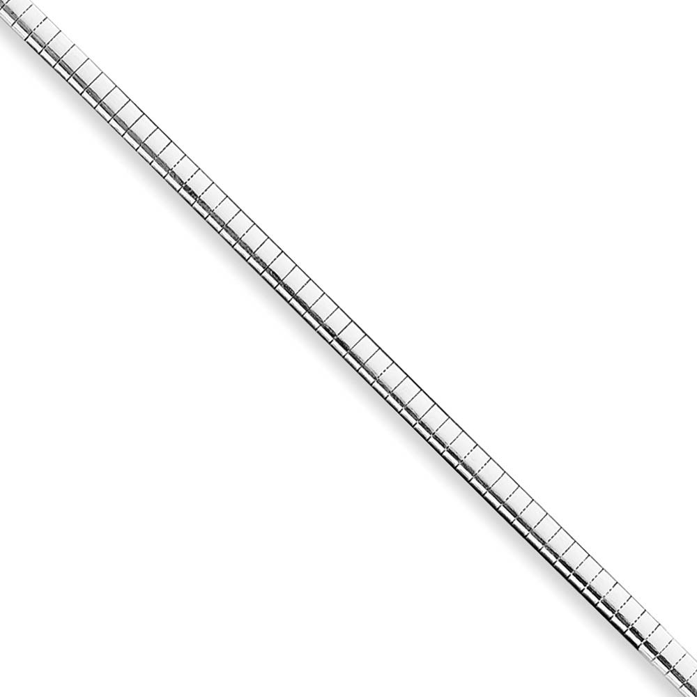 4mm Sterling Silver Polished Cubetto Chain Necklace