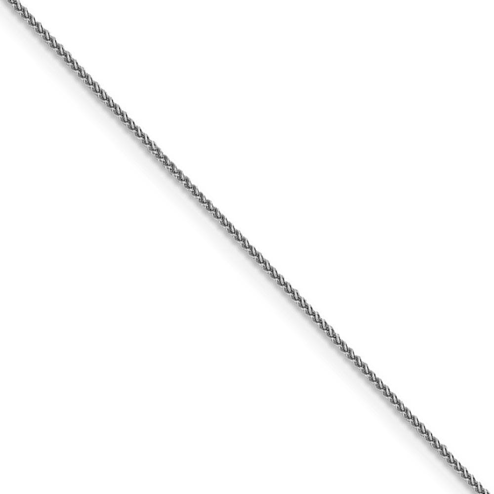 1mm 18k White Gold Diamond Cut Spiga Chain Necklace