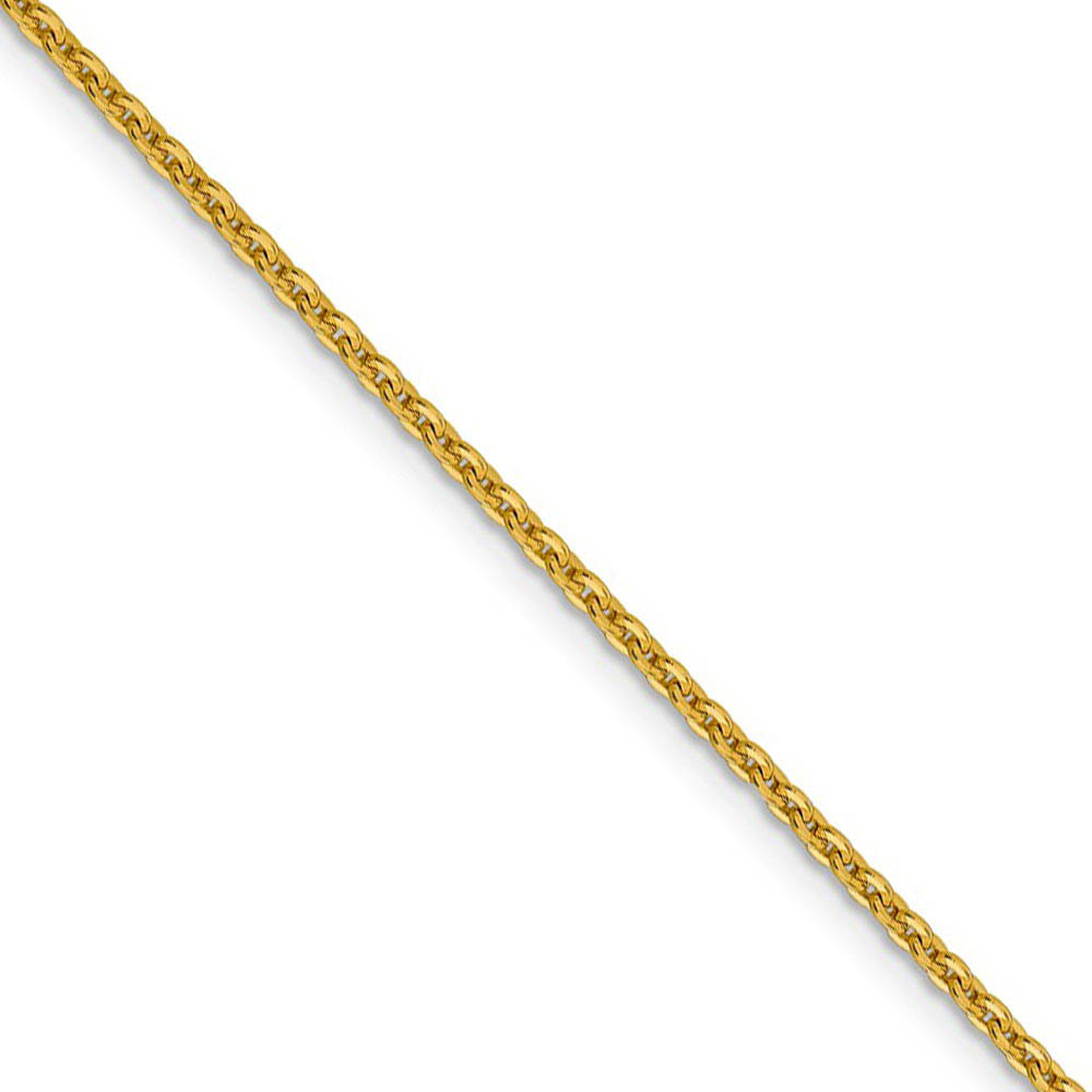 1.95mm 14k Yellow Gold Polished Flat Cable Chain Necklace