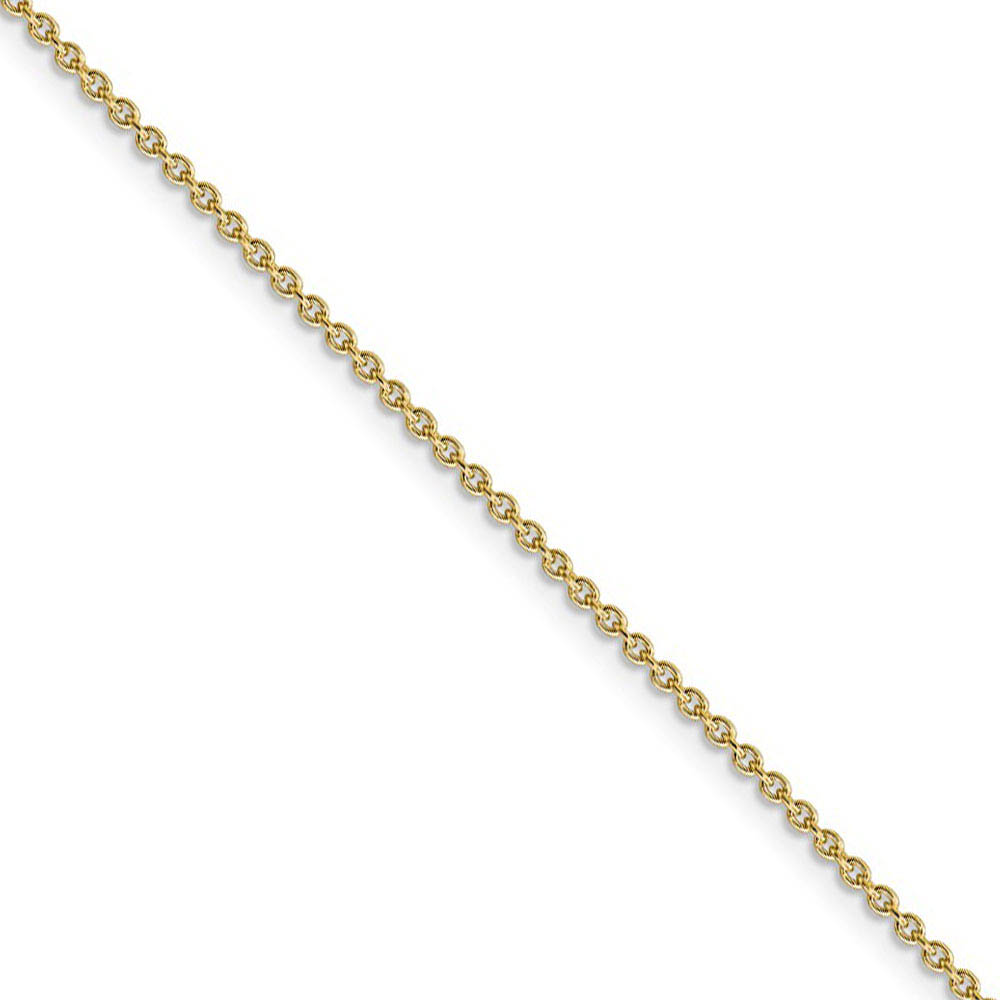 1.8mm 14k Yellow Gold Polished Round Cable Chain Necklace