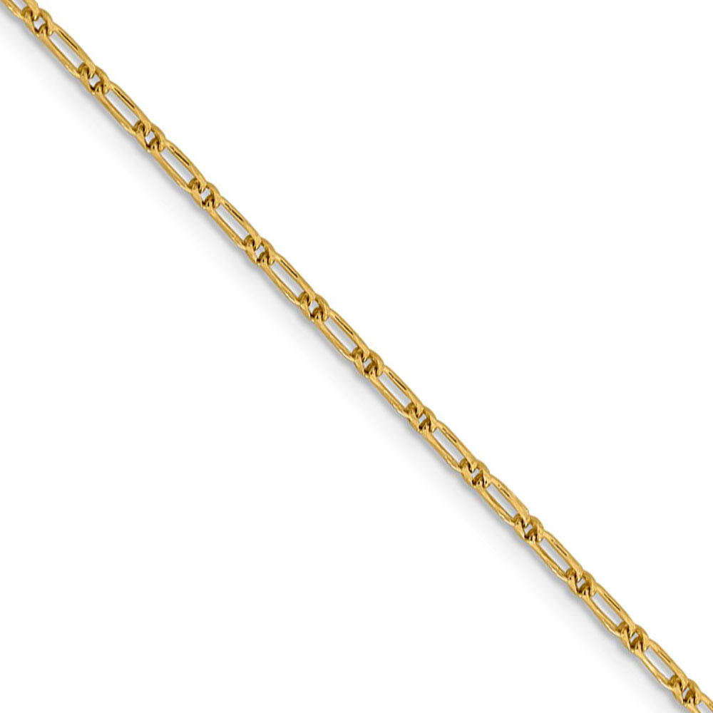 1.6mm 14k Yellow Gold Diamond Cut Fancy Franco Chain Necklace