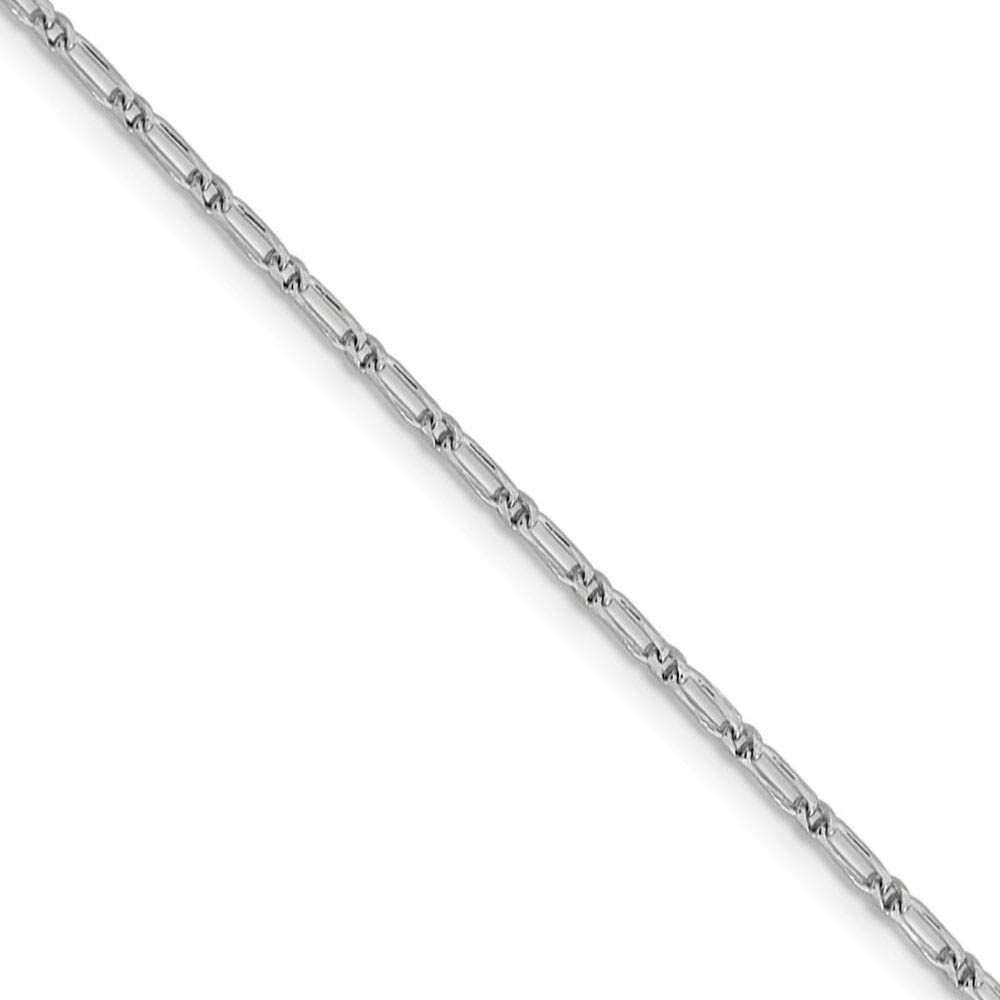 1.6mm 14k White Gold Diamond Cut Fancy Franco Chain Necklace