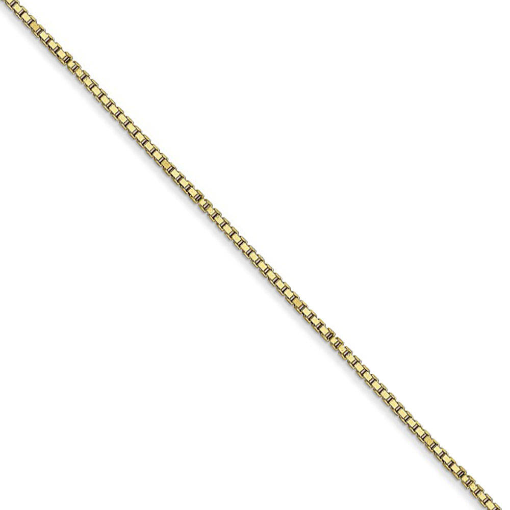 1mm 10k Yellow Gold Classic Box Chain Necklace