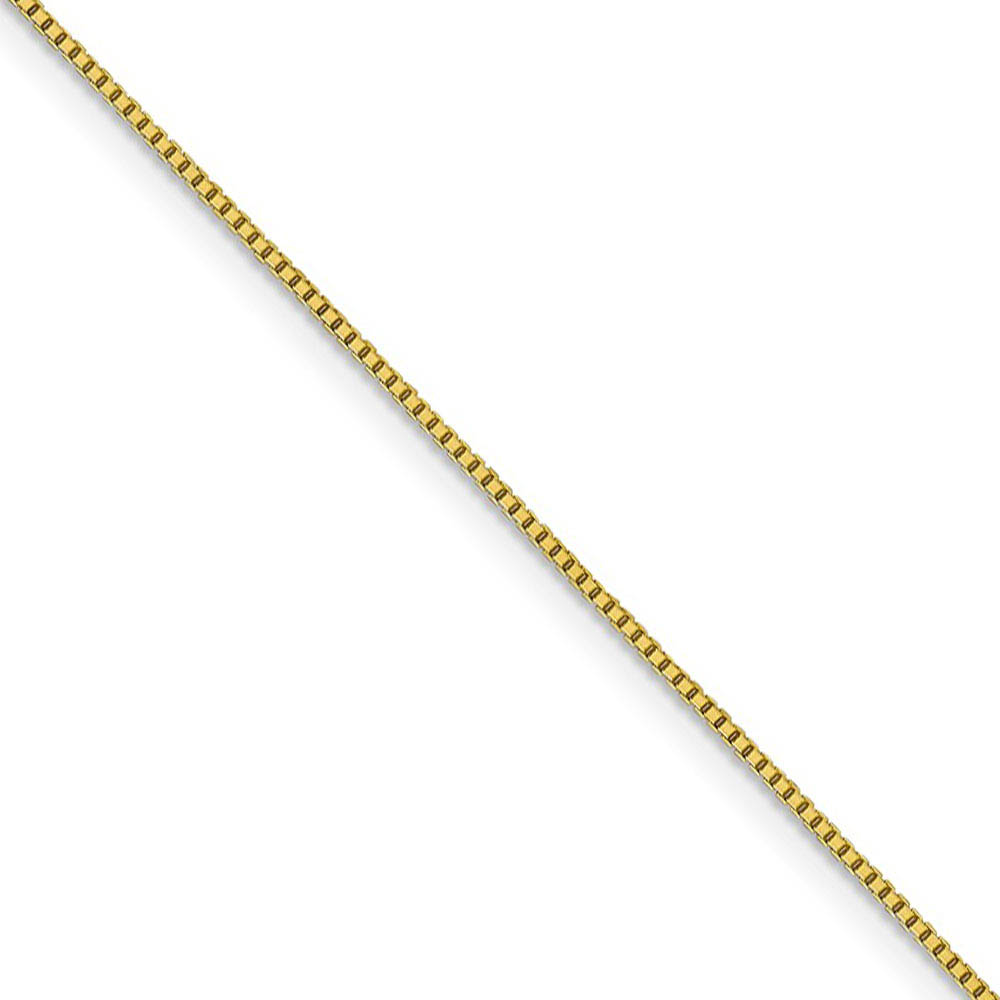 0.95mm 10k Yellow Gold Diamond Cut Octagonal Box Chain Necklace