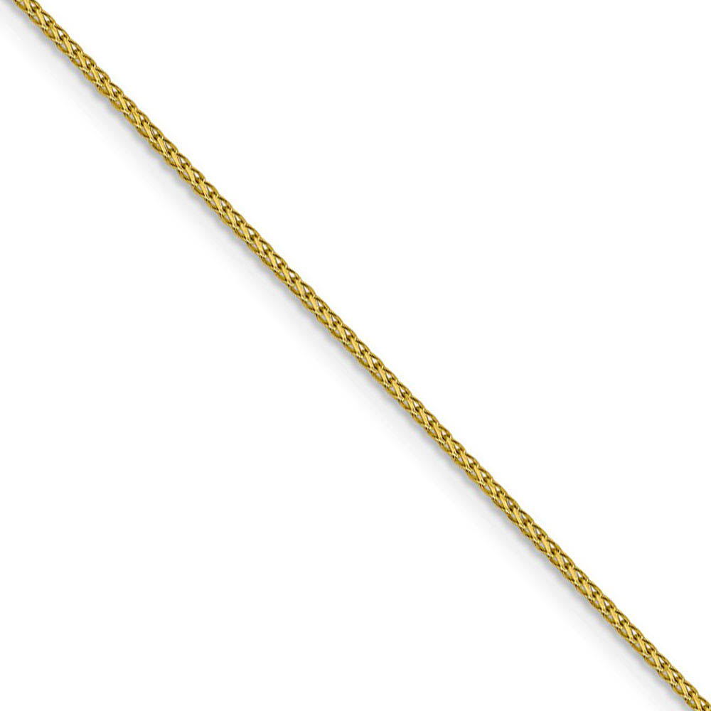 1mm 10k Yellow Gold Diamond Cut Open Franco Chain Necklace