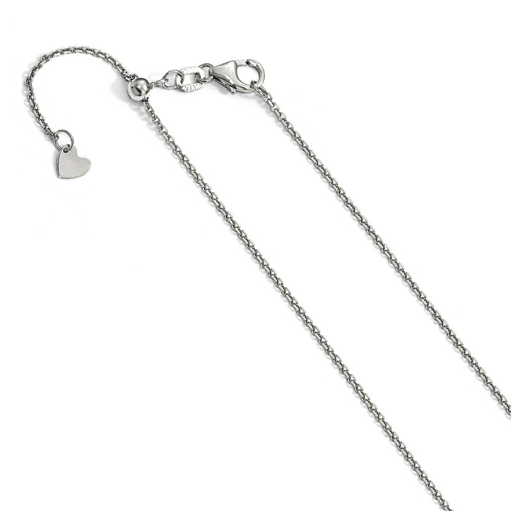 14k White Gold Cable Chain Necklace