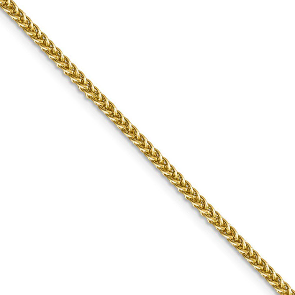 2.3mm, 14k Yellow Gold Hollow Wheat Chain Necklace