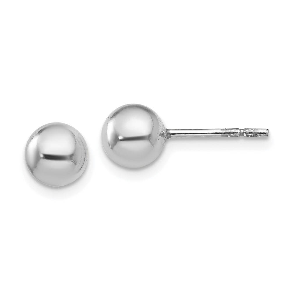 6mm Polished Ball Post Earrings in Sterling Silver