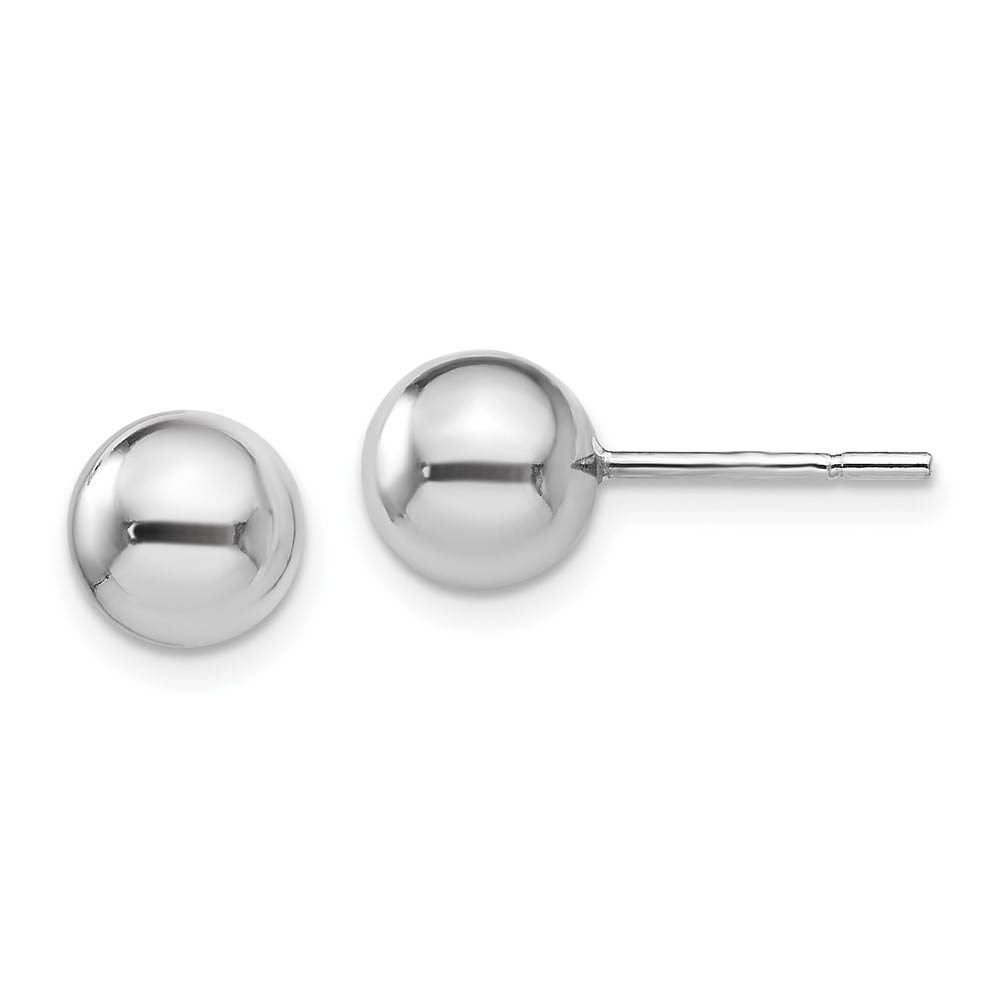 7mm Polished Ball Post Earrings in Sterling Silver