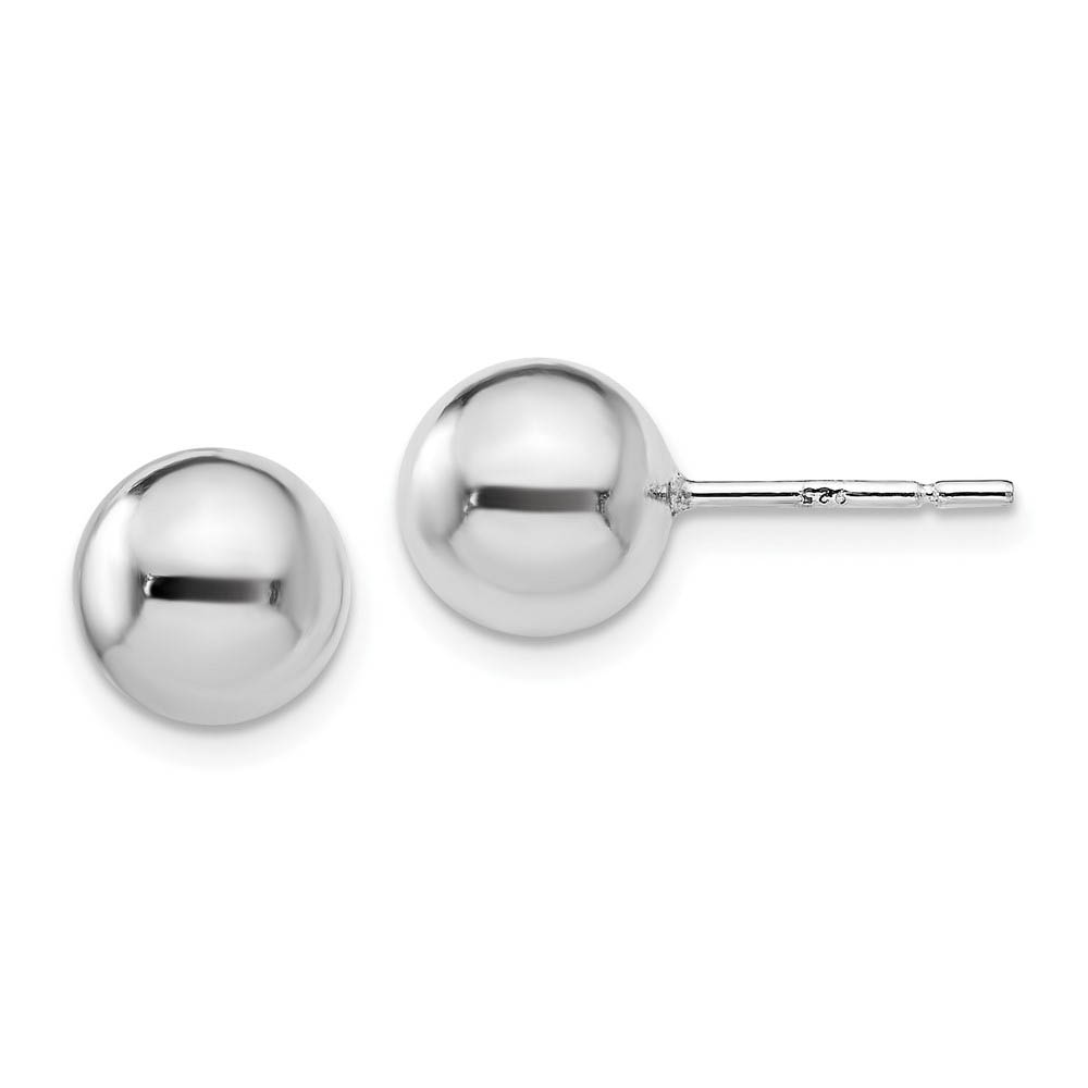 8mm Polished Ball Post Earrings in Sterling Silver