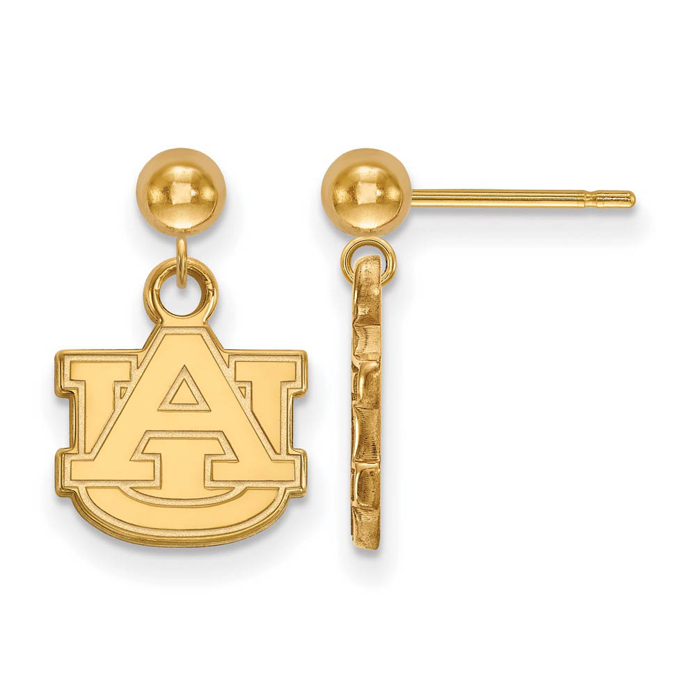 14k Yellow Gold Auburn University Ball Dangle Earrings
