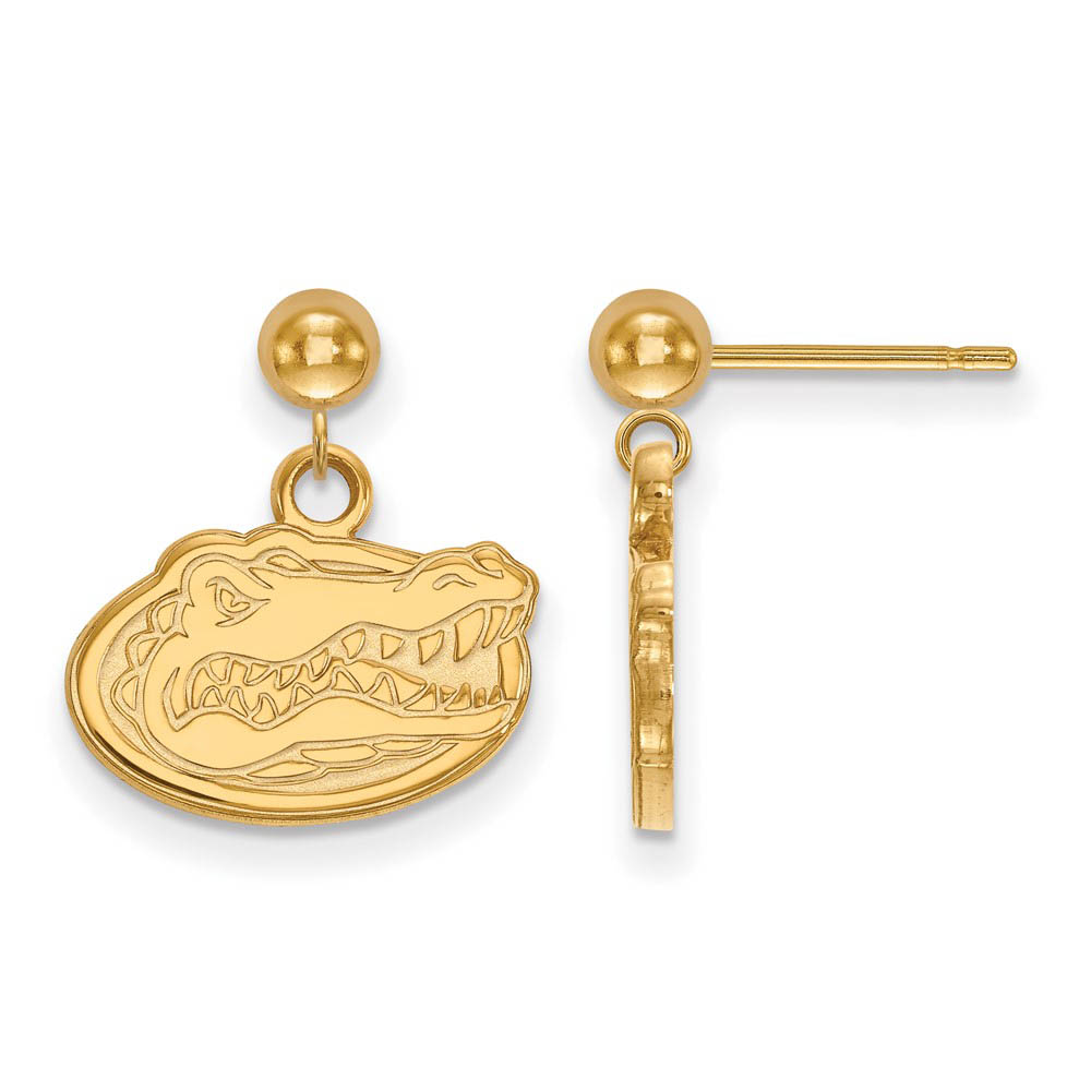 14k Yellow Gold University of Florida Ball Dangle Earrings