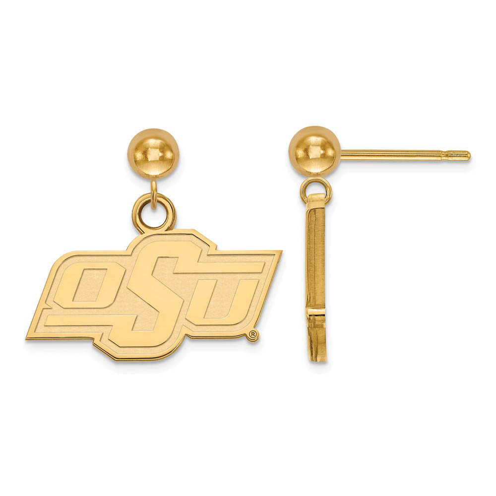 14k Gold Plated Silver Oklahoma State Univ. Dangle Earrings
