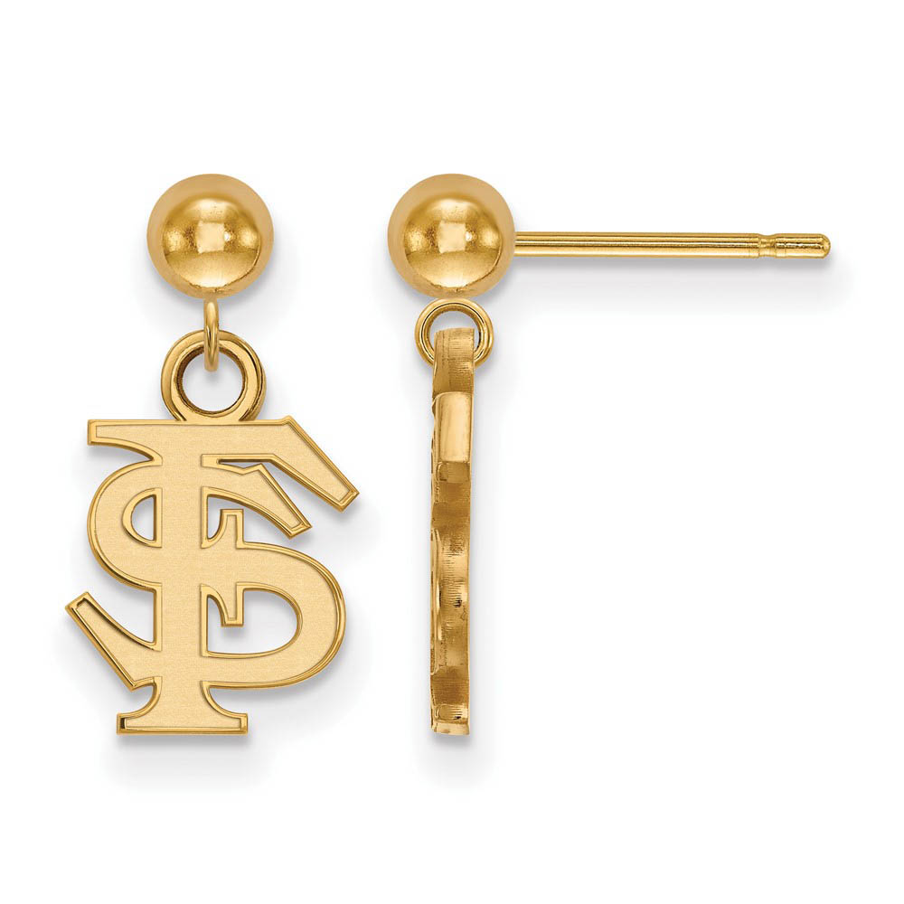14k Gold Plated Silver Florida State Univ. Dangle Earrings