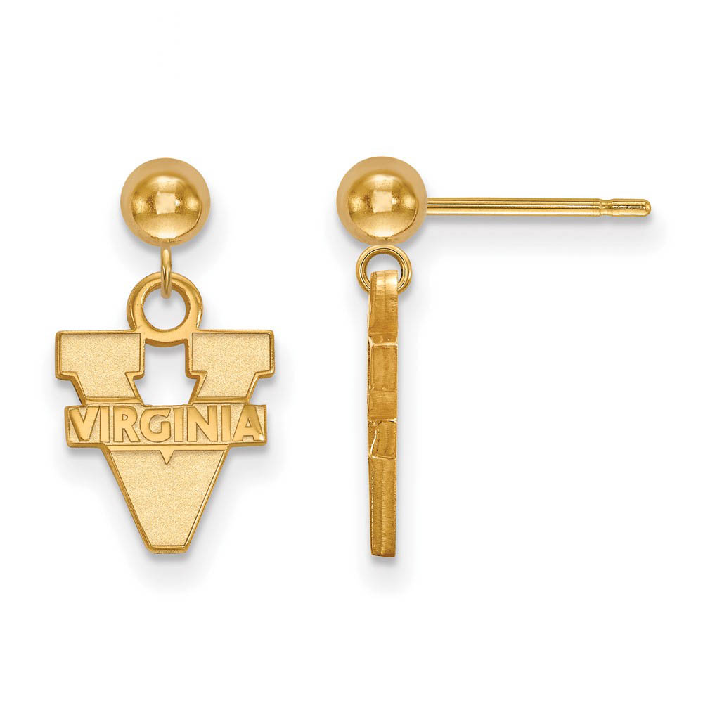 14k Gold Plated Silver Univ. of Virginia Dangle Earrings