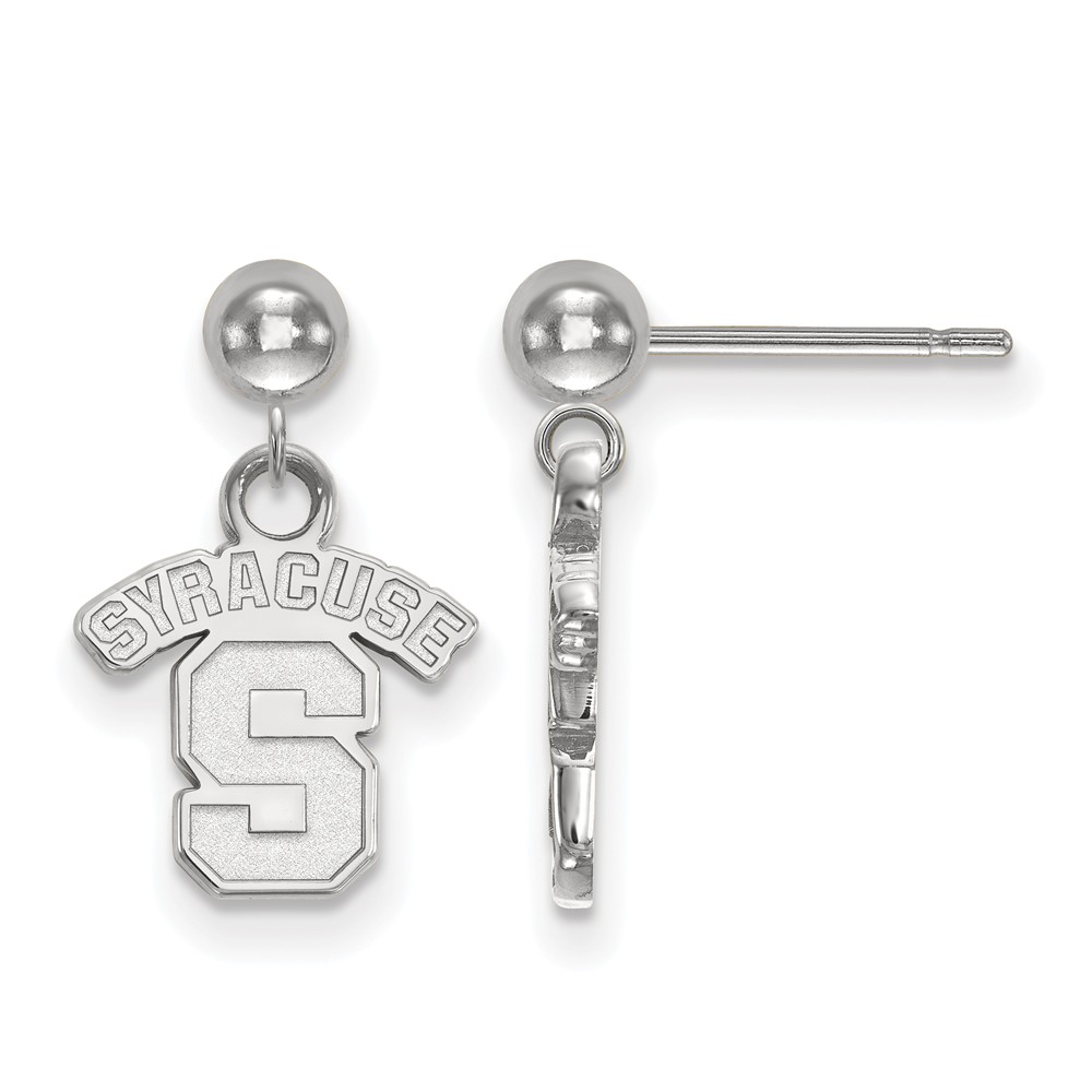 Sterling Silver Syracuse University Ball Dangle Earrings