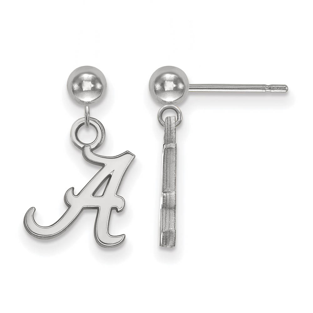 Sterling Silver University of Alabama Ball Dangle Earrings