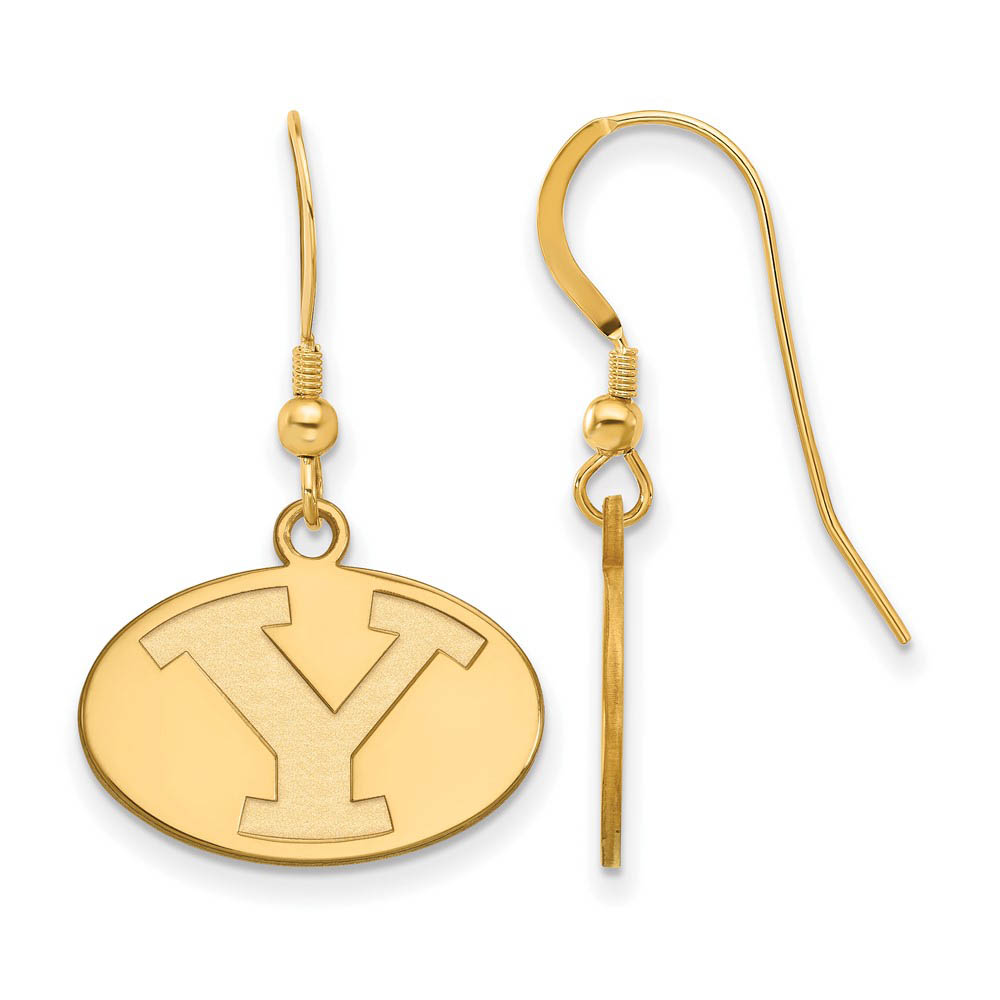 14k Gold Plated Silver Brigham Young University Dangle Earrings