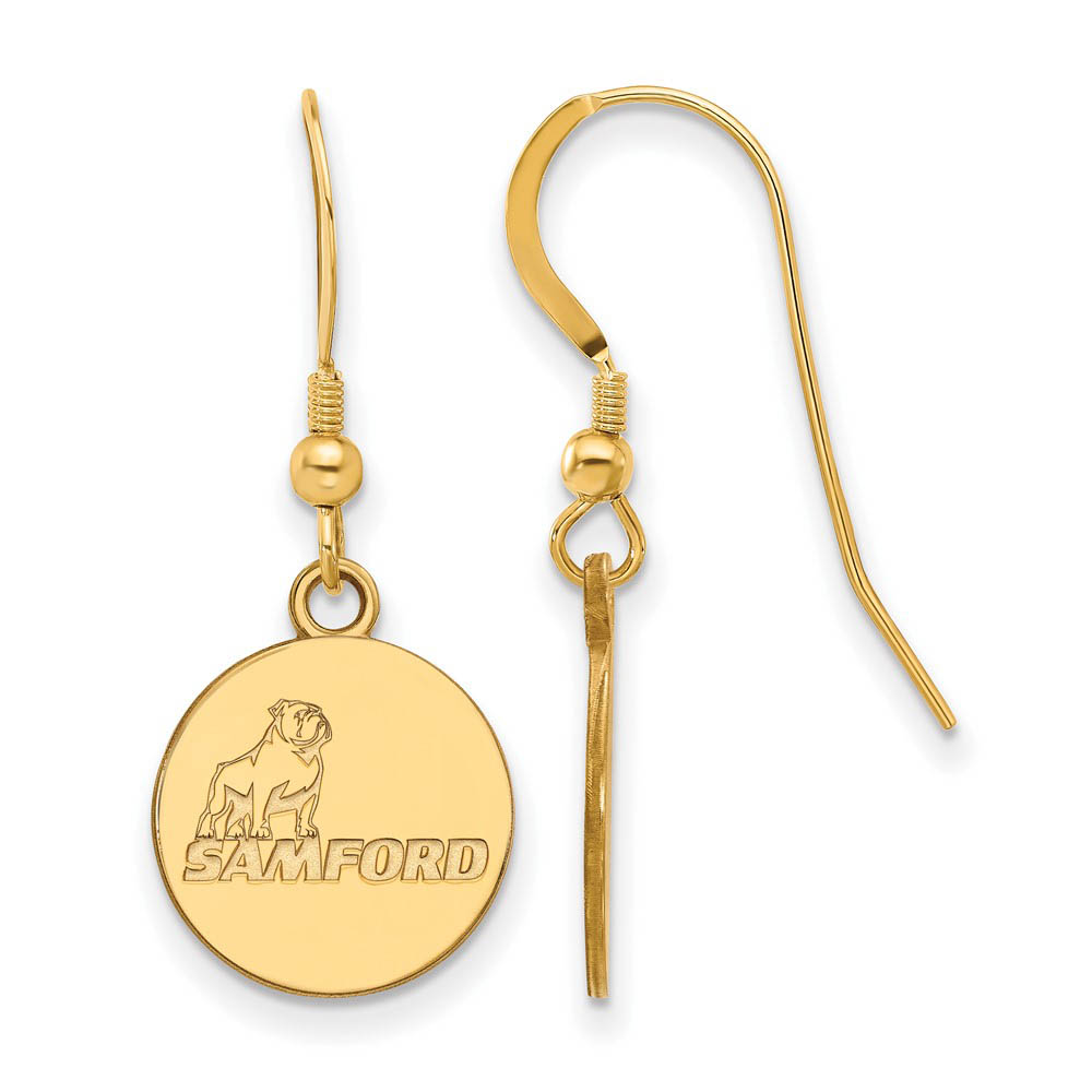14k Gold Plated Silver Samford University Dangle Earrings