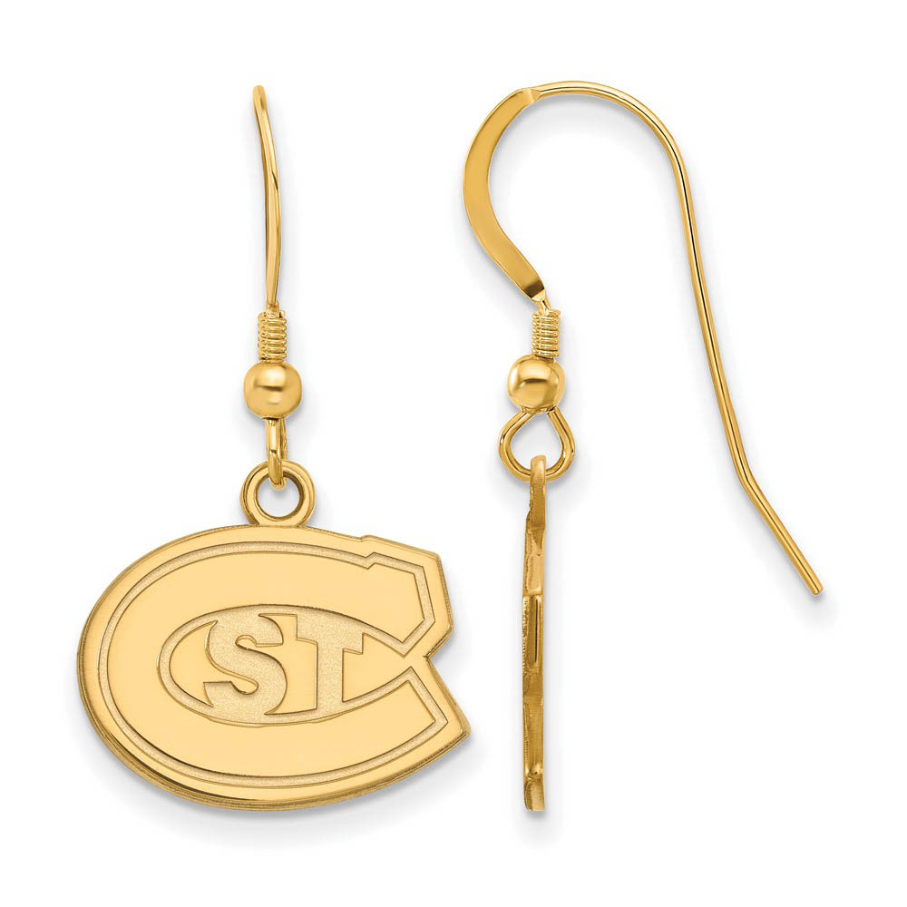 14k Gold Plated Silver St. Cloud State Dangle Earrings