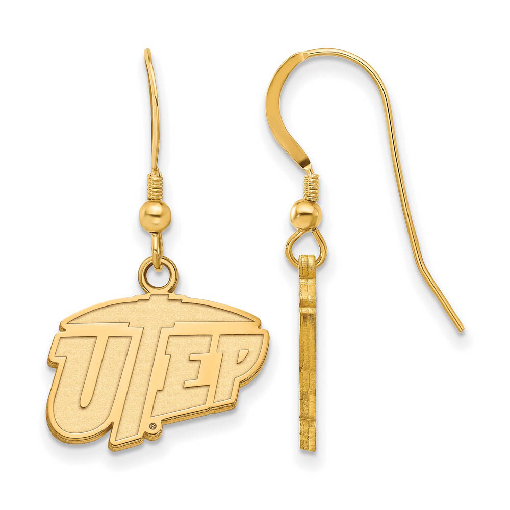 14k Gold Plated Silver The U of Texas at El Paso Dangle Earring